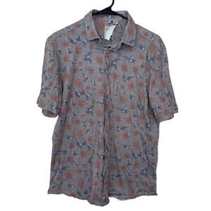 NWOT Men’s Haupt Germany Short Sleeve Button Down Shirt Size L Floral Tropical